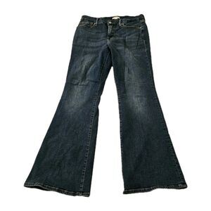 Good American Jeans 31 Blue Good Petite Flare High-Rise Organic Cotton Stretch